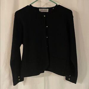 Karen Scott Women's Black Button-Up Cardigan